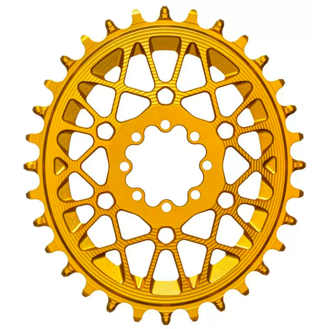 Chainrings Absolute Black Absolute Black Oval SRAM T-Type DM 8-Hole Boost Chainring 36TGld Seashell