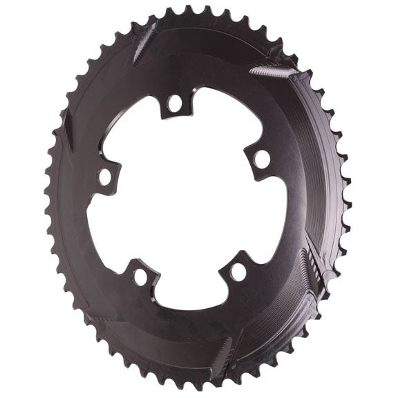 Chainrings Absolute Black Absolute Black Premium Oval Road Chainring 5x110BCD 52T - Black Dark Slate Gray