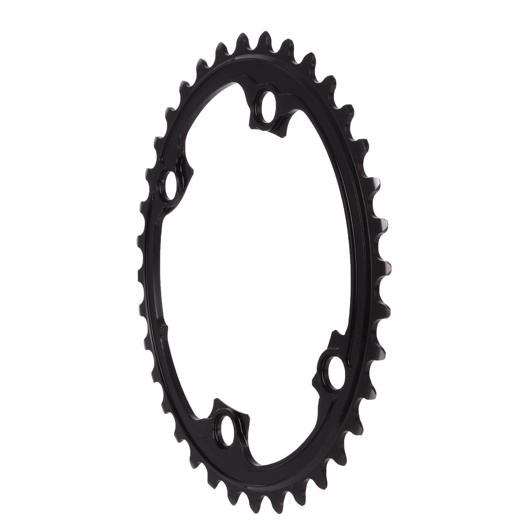 Chainrings Absolute Black absoluteBLACK Premium Oval 110 BCD Road Inner Chainring Shimano Dura-Ace 9100 - 36t 110 Shimano Asymmetric BCD 4-Bolt BLK Dark Slate Gray