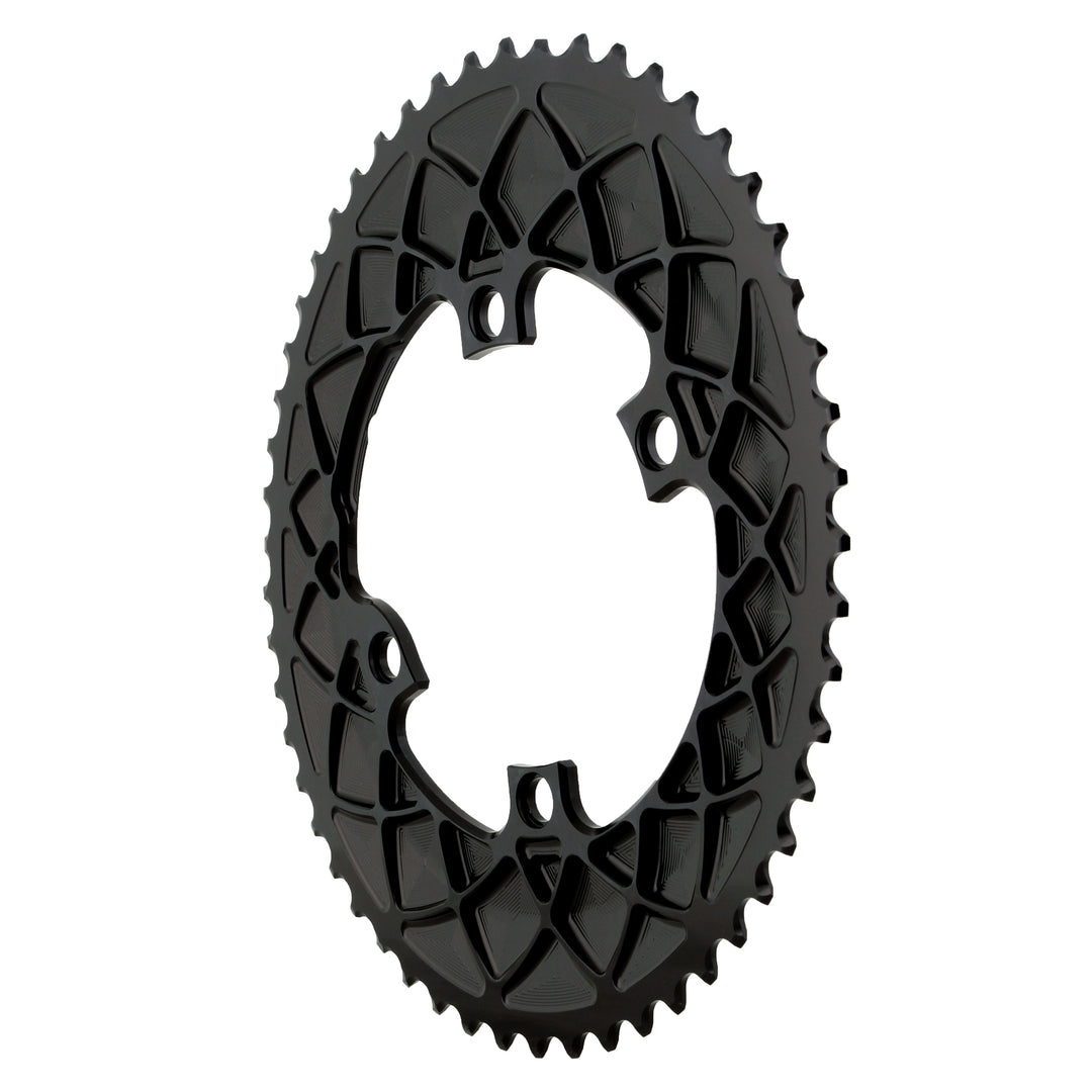 Chainrings Absolute Black Absolute Black Premium Oval Road 53T Shimano 9100/8000 - Black Dark Slate Gray