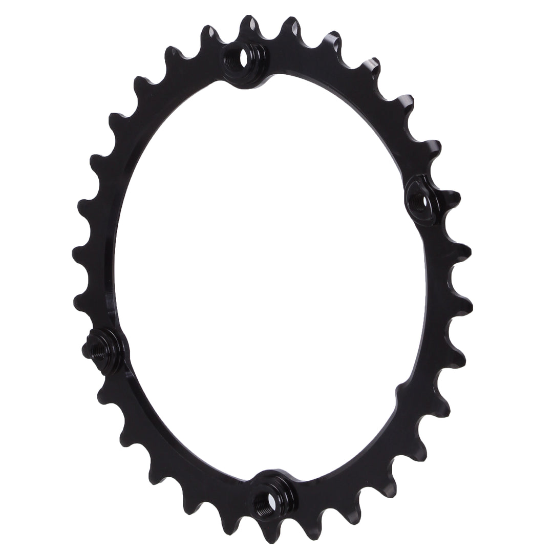 Chainrings Absolute Black Absolute Black Premium Oval Subcompact Road 4x110BCD 30T - Black Dark Slate Gray