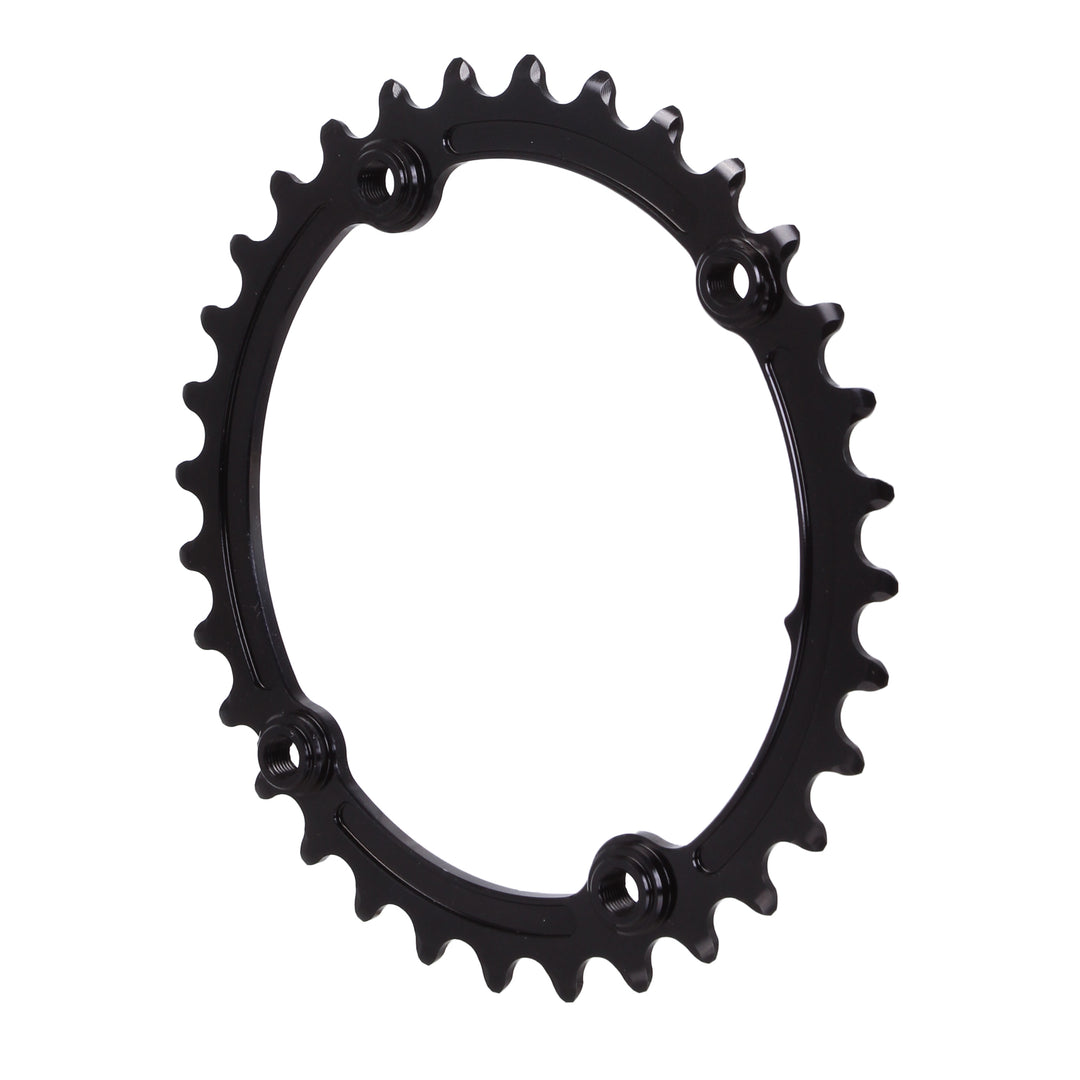 Chainrings Absolute Black absoluteBLACK Premium Sub-Compact Oval 110 BCD Road Inner Chainring - 32t 110 Shimano Asymmetric BCD 4-Bolt BLK Dark Slate Gray