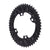 Chainrings Absolute Black absoluteBLACK Premium Sub-Compact Oval 110 BCD Road Outer Chainring - 48t 110 Shimano Asymmetric BCD 4-Bolt BLK Dark Slate Gray