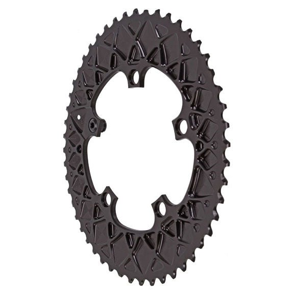 Chainrings Absolute Black Absolute Black Premium Oval Road Ring SRAM Hidden-Bolt 5x110BCD- 50T Dark Slate Gray