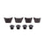 Chainring Bolts and Hardware Absolute Black absoluteBLACK Crank Bolts and Covers - For Ultegra 6800 Cranks Black Dark Slate Gray