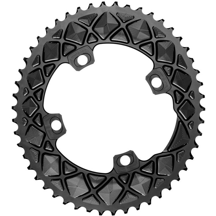 Chainrings Absolute Black Absolute Black FSA ABS Oval Chainrings 4&5x110BCD 53T - Black Dark Slate Gray