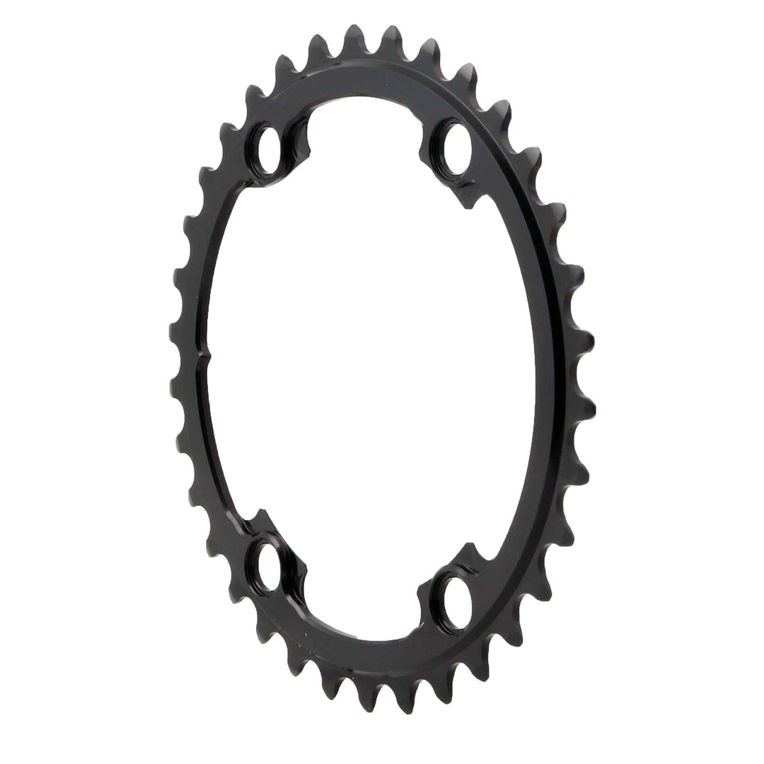 Chainrings Absolute Black Absolute Black Round Chainring 4x110BCD Shimano Asym 34T - Black Dark Slate Gray