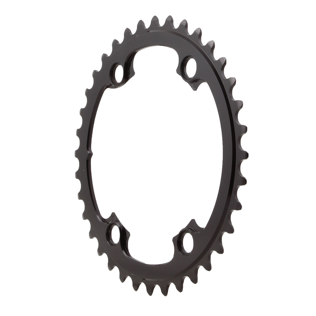 Chainrings Absolute Black Absolute Black Round Chainring 4x110BCD Shimano Asym 36T - Black Dark Slate Gray