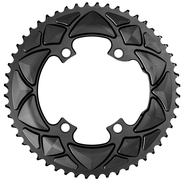 Chainrings Absolute Black Absolute Black Round Chainring 4x110BCD Shimano Asym 50T - Black Dark Slate Gray