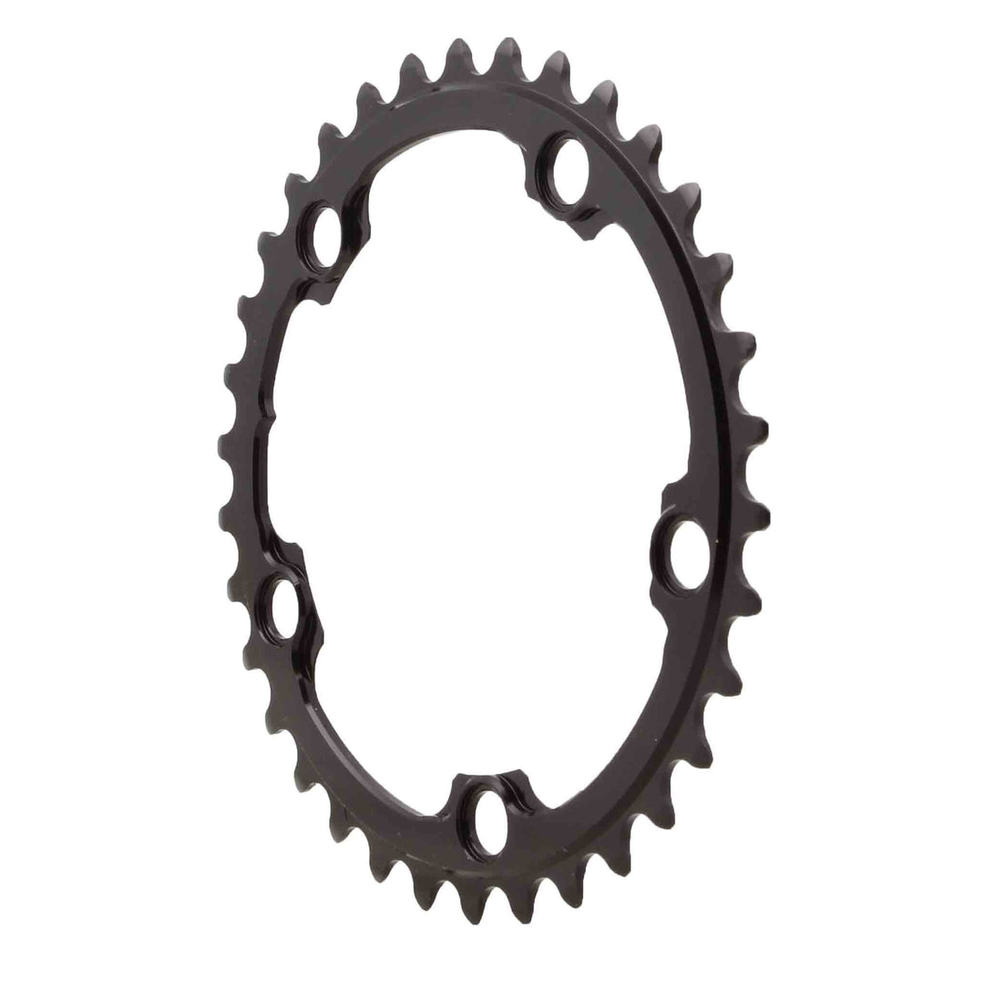 Chainrings Absolute Black absoluteBLACK Premium Round 110 BCD Road Inner Chainring - 34t 110 BCD 5-Bolt For 50/34 Combination BLK Dark Slate Gray