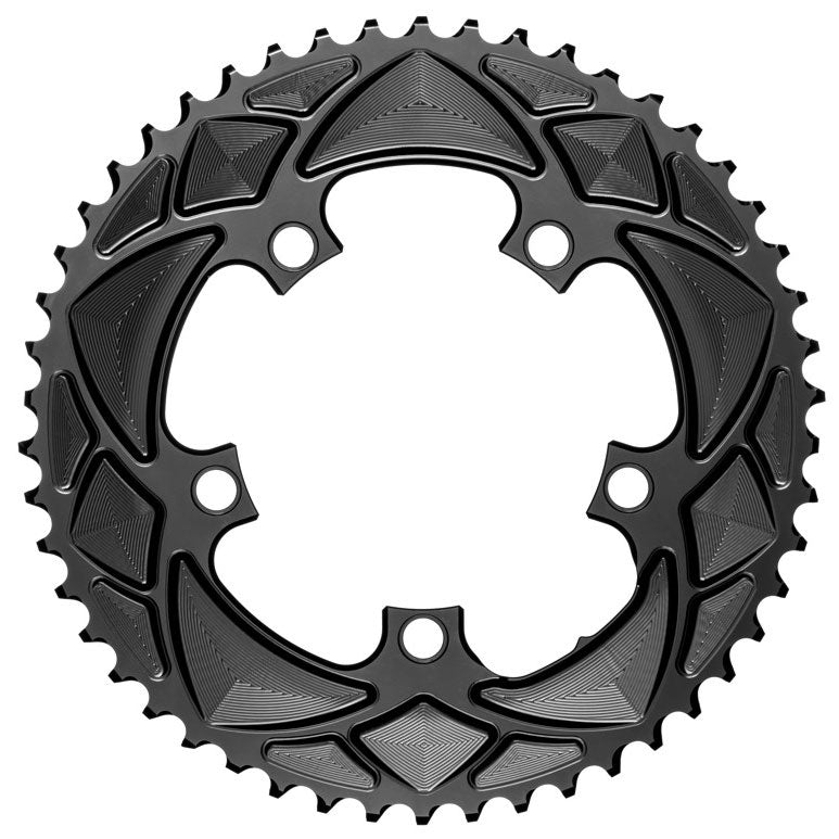 Chainrings Absolute Black Absolute Black Round Chainring 5x110BCD 52T - Black Dark Slate Gray
