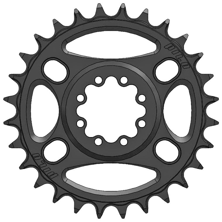 Pilo Round 8-Bolt SRAM T-Type Chainring 28T Black