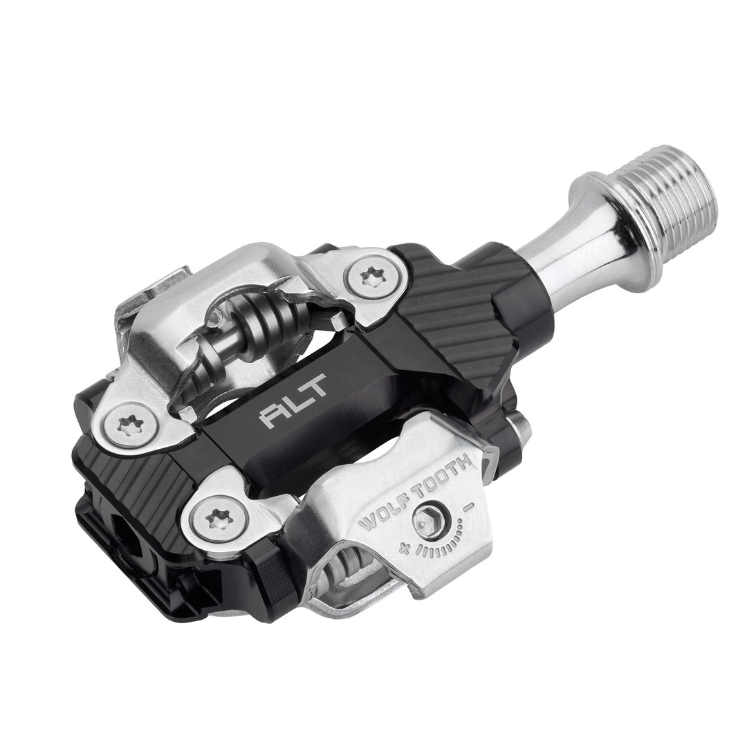 Wolf Tooth ALT XC Clipless Pedals - Dual Sided Clipless Alloy 9/16" BLK Pair Shimano SPD