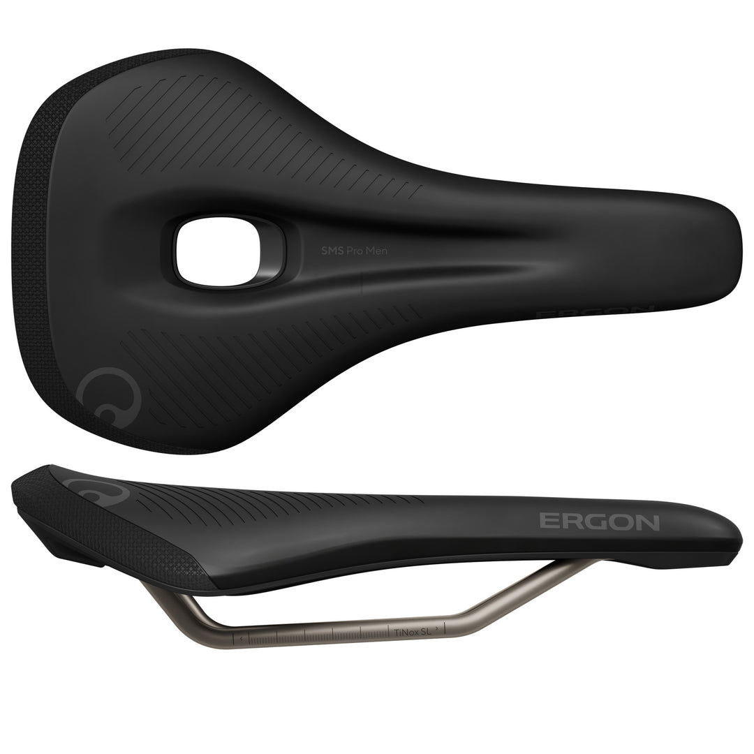 Ergon SMS Pro Saddle - TiNox SL Black Men's Small/Medium