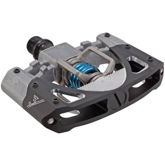 Pedals Crank Brothers Crankbrothers Mallet 3 Pedals - Dual Sided Clipless Platform Aluminum 9/16" Raw /BLK/Blue Dark Slate Gray