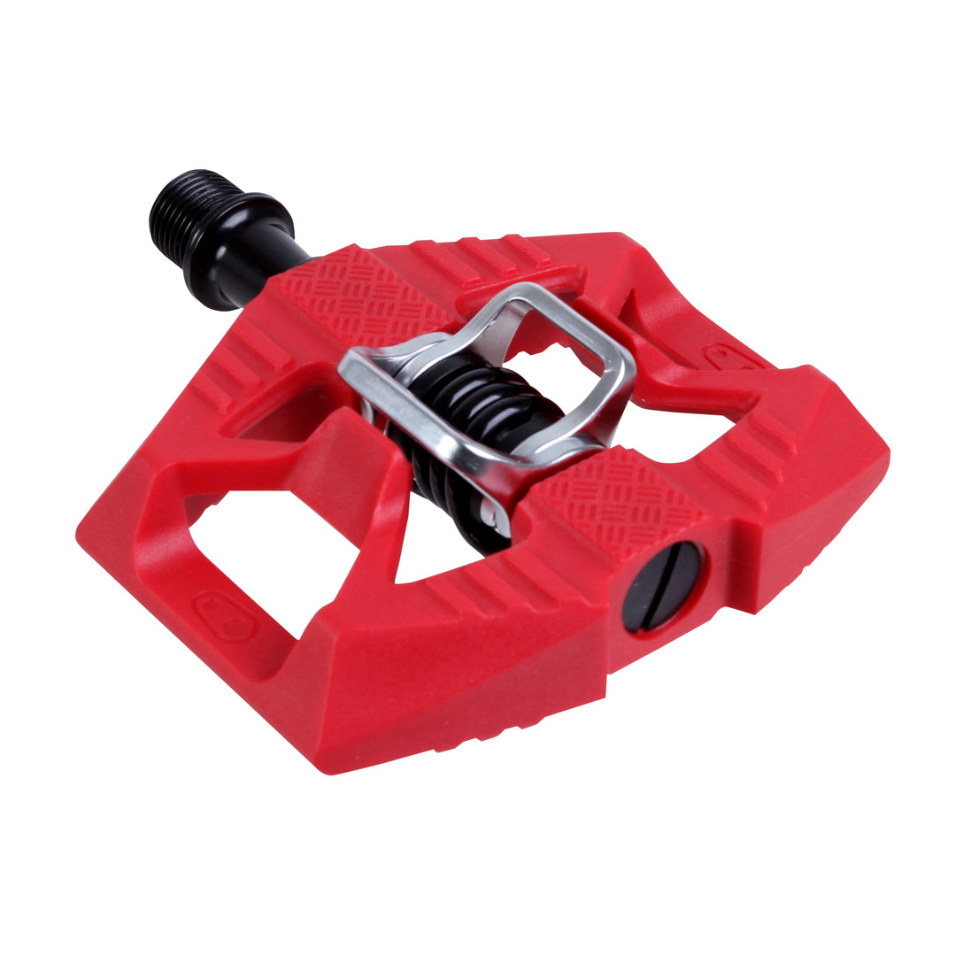 Pedals Crank Brothers Crankbrothers Double Shot 1 Pedals - Dual Sided Clipless Platform Composite 9/16" Red Firebrick