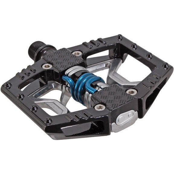 Pedals Crank Brothers Crankbrothers Double Shot 2 Pedals - Single Side Clipless Platform Aluminum 9/16" BLK Dark Slate Gray
