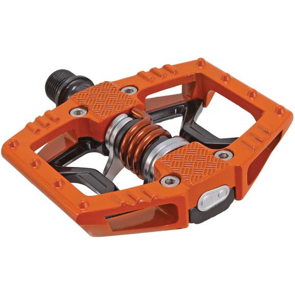 Pedals Crank Brothers Crankbrothers Double Shot 2 Pedals - Single Side Clipless Platform Aluminum 9/16" Orange Sienna