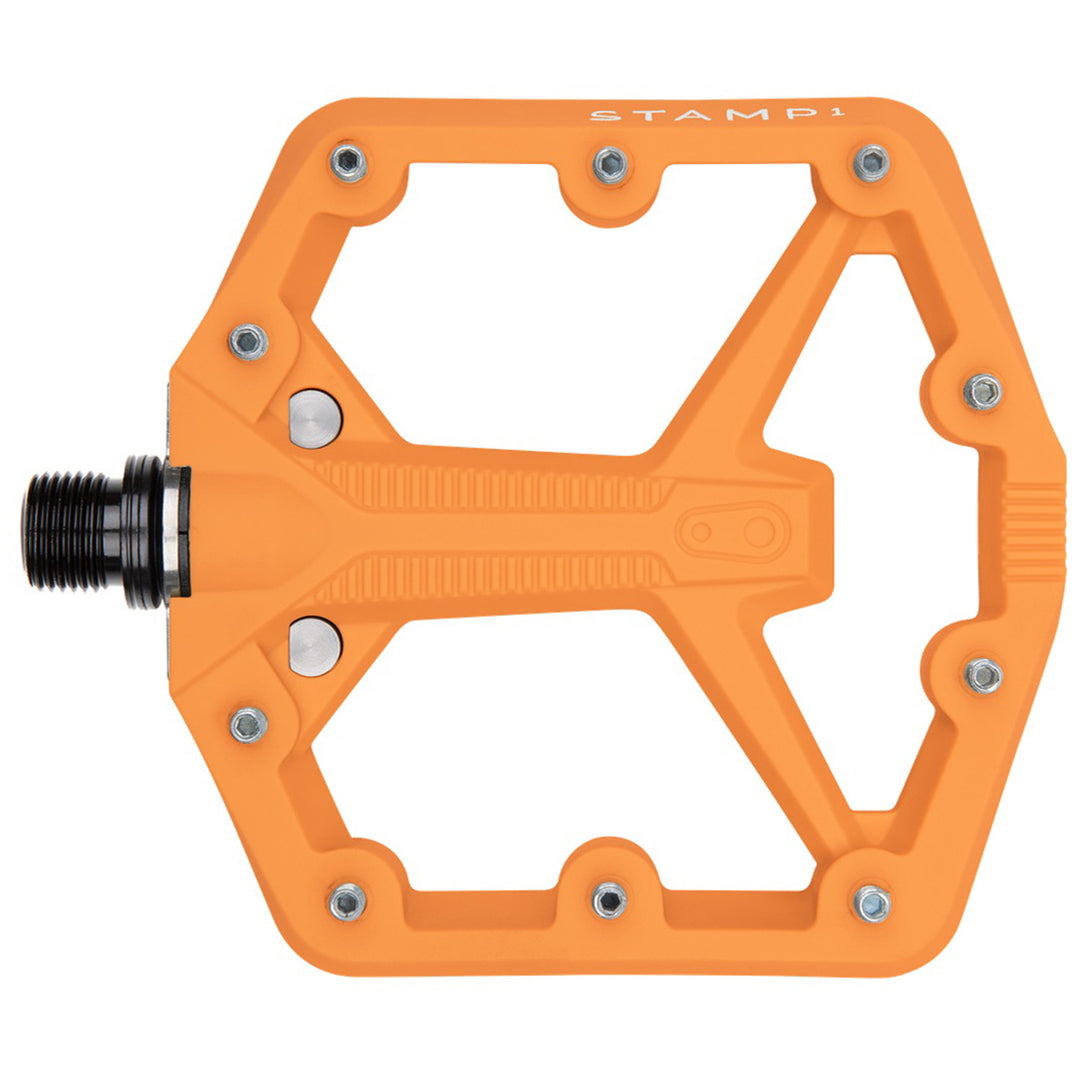 Pedals Crank Brothers Crankbrothers Stamp 1 Gen 2 Pedals - Platform Composite 9/16" Orange Small Coral