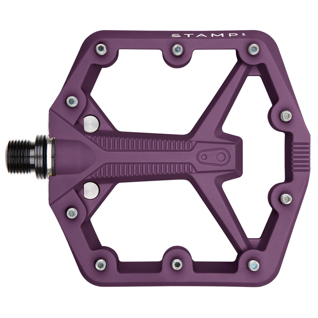 Pedals Crank Brothers Crankbrothers Stamp 1 Gen 2 Pedals - Platform Composite 9/16" Purple Small Dim Gray