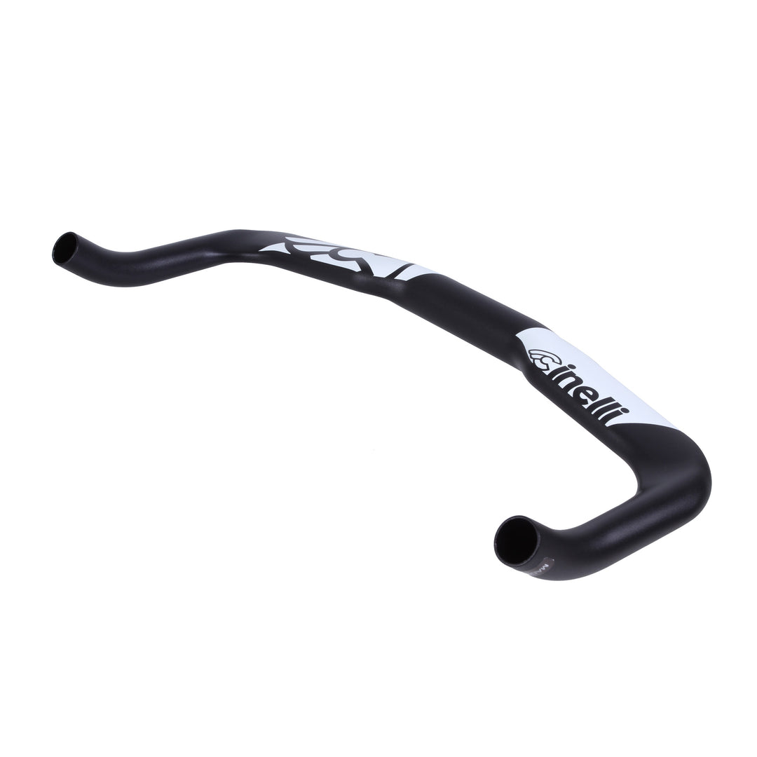 Aero Bars Cinelli Cinelli Alloy Bullhorn Bar Black w/White (31.8) 40cm Dark Slate Gray