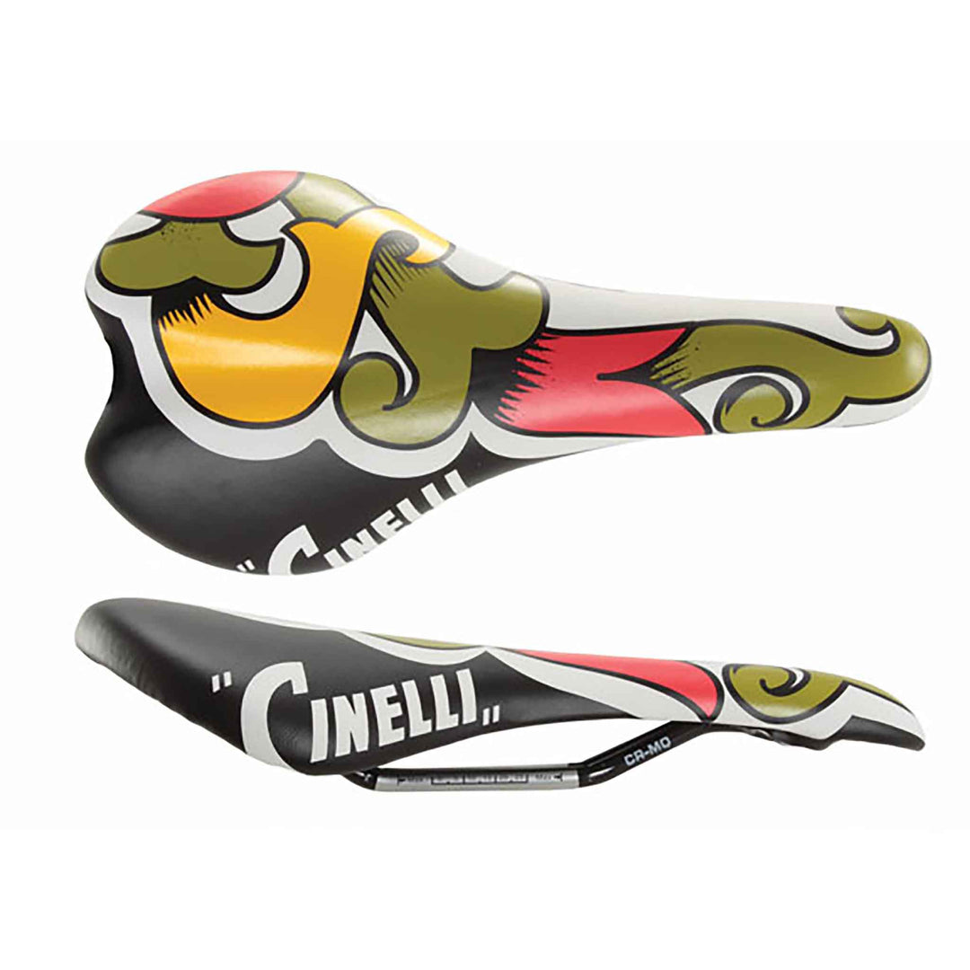Saddles Cinelli Cinelli Araldo Crest Saddle CrMo Rail - Black Dim Gray