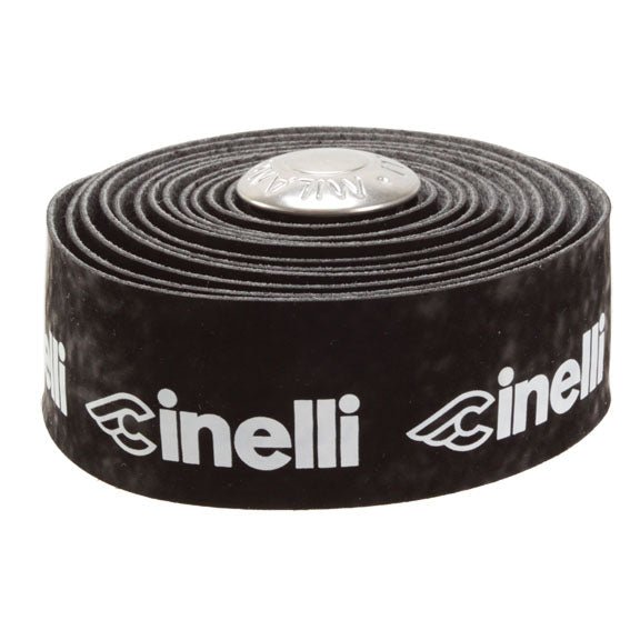 Bar Tape Cinelli Cinelli Cinelli Logo Velvet Handlebar Tape Black Light Gray