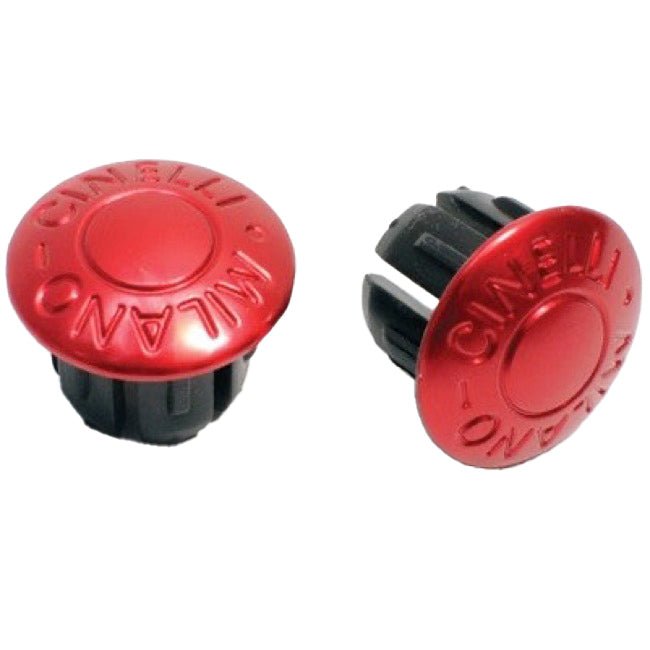 Bars Ends & Plugs Cinelli Cinelli Bar End Plugs Cinelli Milano Red Ano Pair Maroon