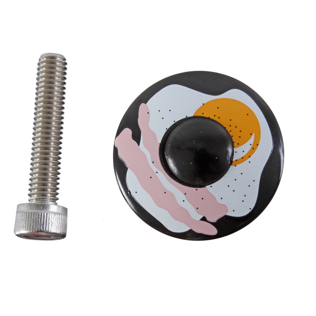 Headset Accessories Cinelli Cinelli Top Cap Kit Cinelli 1-1/8" Alloy Steerers Fried Egg Gray