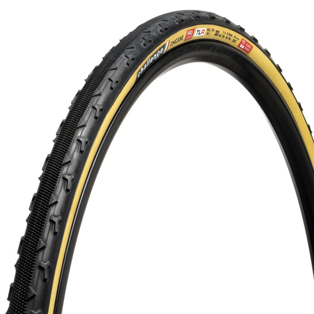Tires Challenge Challenge Chicane Pro Tire - 700 x 33 Tubeless Folding Black/Tan Handmade Dark Slate Gray