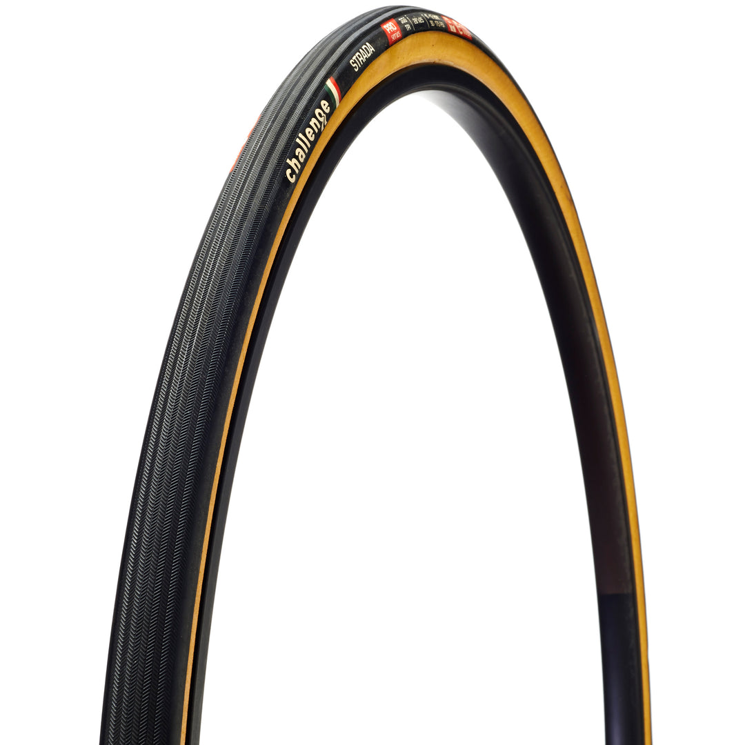 Tires Challenge Challenge Tire Strada Pro Tubular Tire 700x25 Black/tanwall Dark Slate Gray