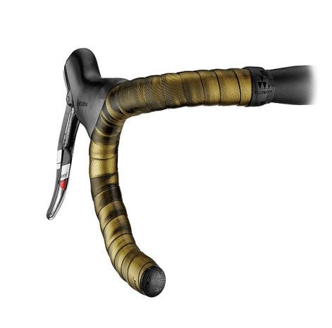 Bar Tape Ciclovation Ciclovation Halo Touch Handlebar Tape Gold Mine w/Blk Plugs Dark Slate Gray