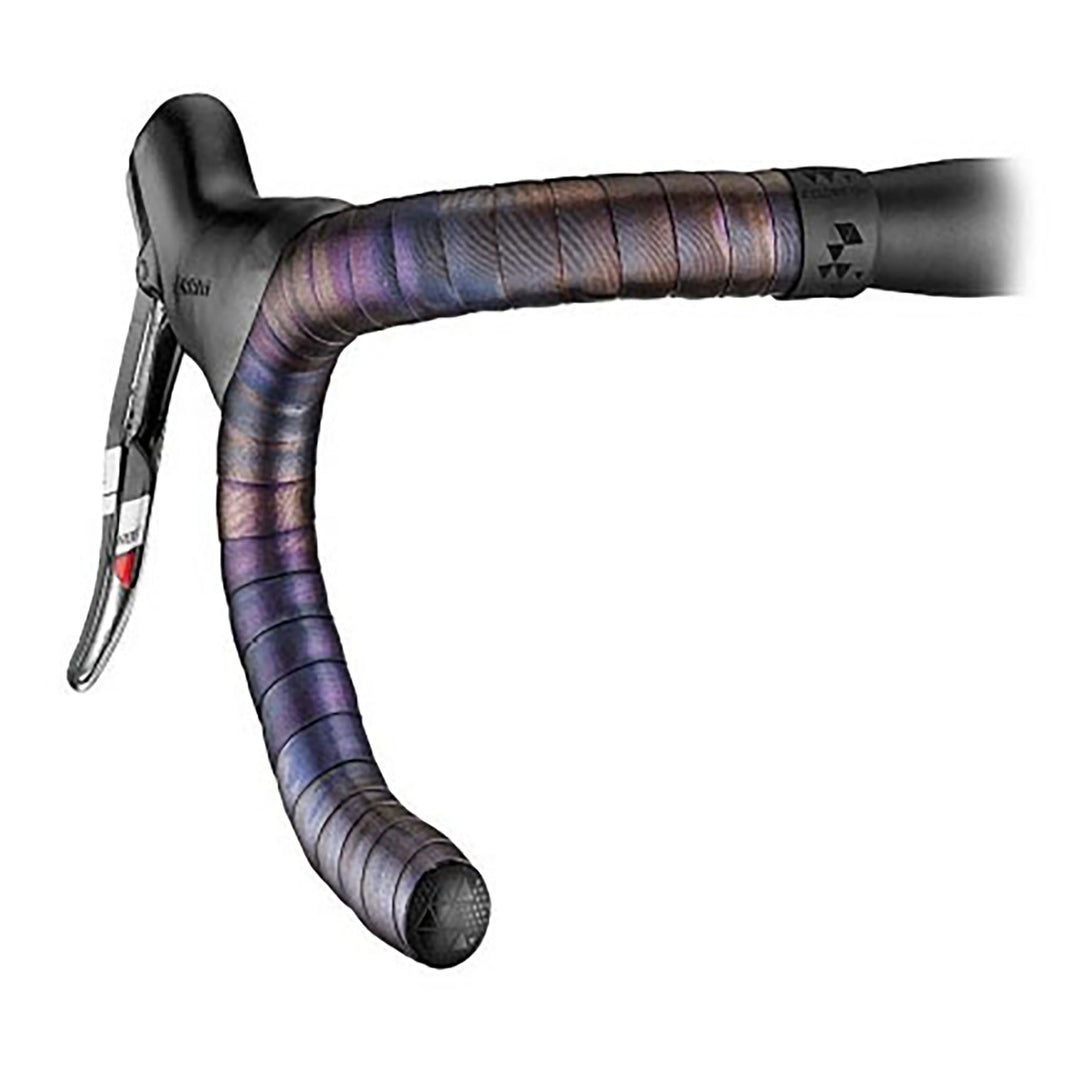 Bar Tape Ciclovation Ciclovation Halo Touch Handlebar Tape Irradiant Violet w/Blk Plug Dark Slate Gray