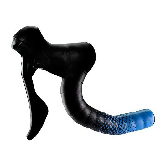Bar Tape Ciclovation Ciclovation Leather Touch Handlebar Tape Fusion Dot Blk/Blue Light Gray