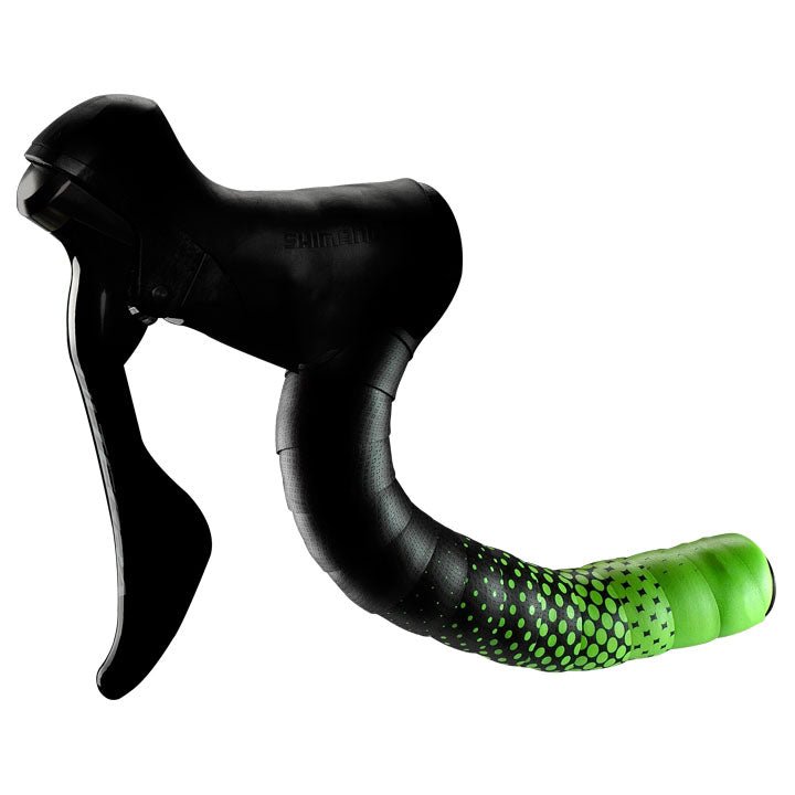 Bar Tape Ciclovation Ciclovation Leather Touch Handlebar Tape Fusion Dot Neon Green Dark Gray