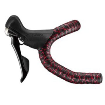 Bar Tape Ciclovation Ciclovation Leather Touch Handlebar Tape Magma Blk/Flame Red Dark Slate Gray
