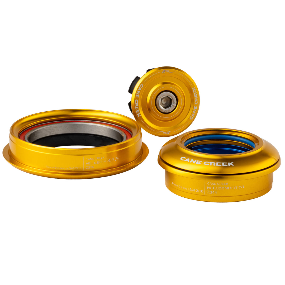 Headsets Cane Creek Cane Creek 70-Series Headset ZS44/28.6|ZS56/40 Gold Dark Goldenrod