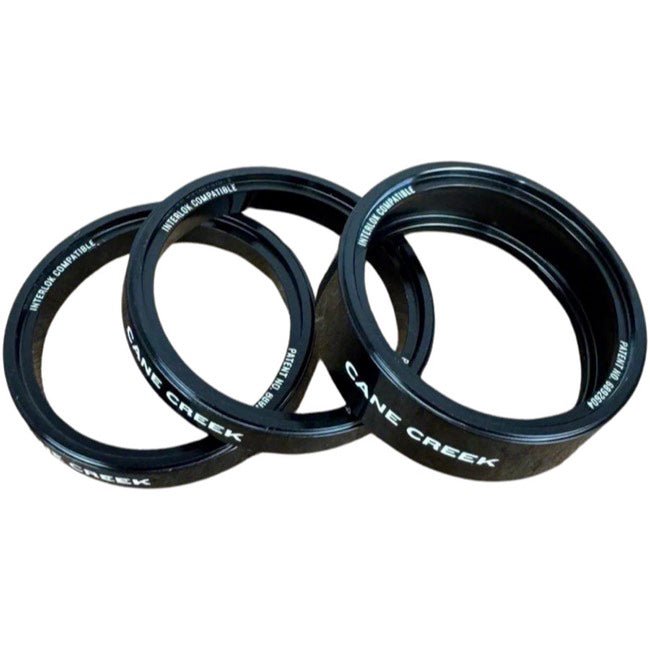 Headset Spacers Cane Creek Cane Creek Interlok Chroma Studio Headset Spacer Kit - 1 10mm 2 5mm BLK Black
