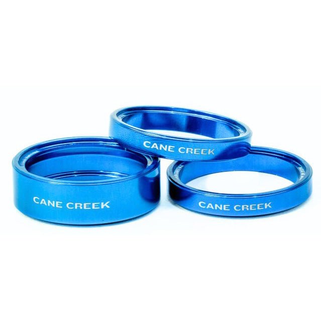 Headset Spacers Cane Creek Cane Creek Interlok Chroma Studio Headset Spacer Kit - (1) 10mm (2) 5mm Blue Lavender