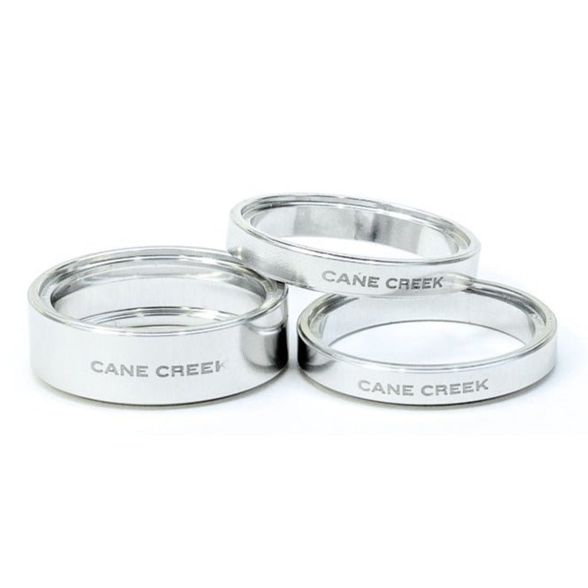 Headset Spacers Cane Creek Cane Creek Interlok Chroma Studio Headset Spacer Kit - 1 10mm 2 5mm Silver Lavender
