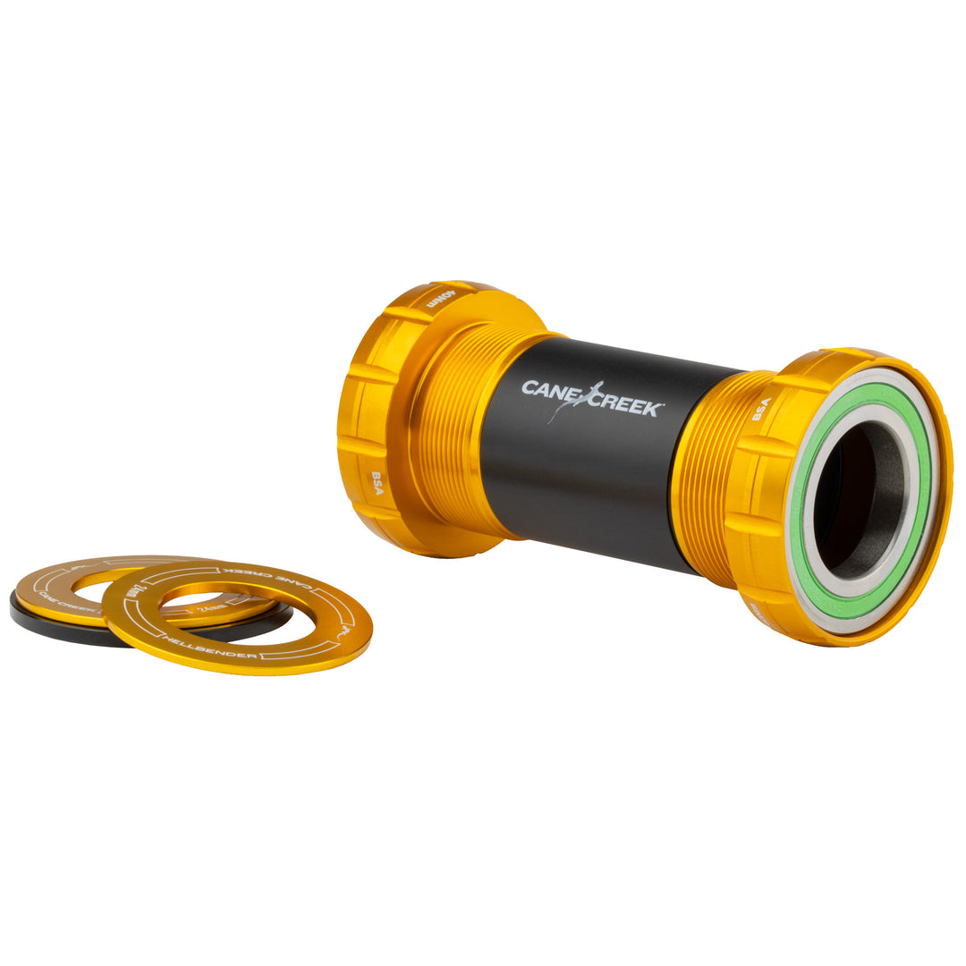 Bottom Brackets Cane Creek Cane Creek Hellbender 70 BSA Thread BB DUB 68/73mm Gold Dark Slate Gray