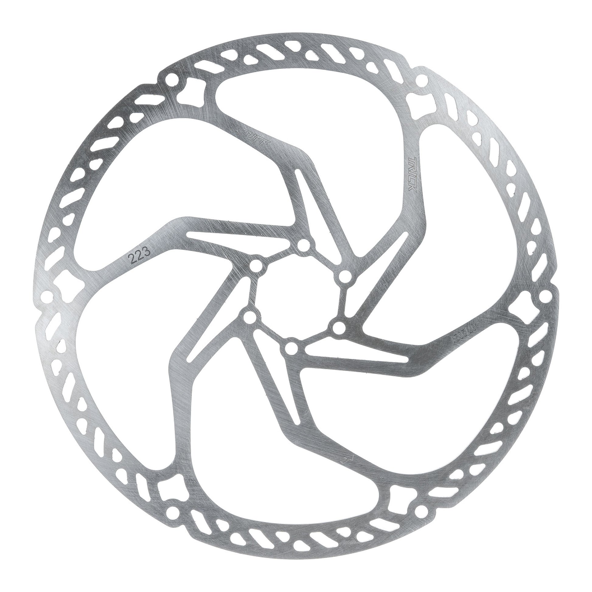 Disc Rotor Trickstuff Trickstuff Downhill 223mm Rotor 6-Bolt Silver Dark Gray