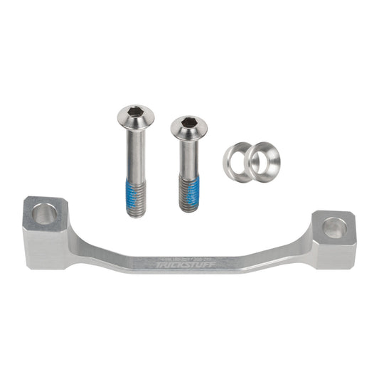 Disc Brake Adapters & Bolts Trickstuff Trickstuff +23 PM 74mm Caliper Adapter PM180/PM200 Silver Dark Gray