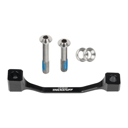 Disc Brake Adapters & Bolts Trickstuff Trickstuff +20 PM 74mm Caliper Adapter PM 203 Black Dark Slate Gray