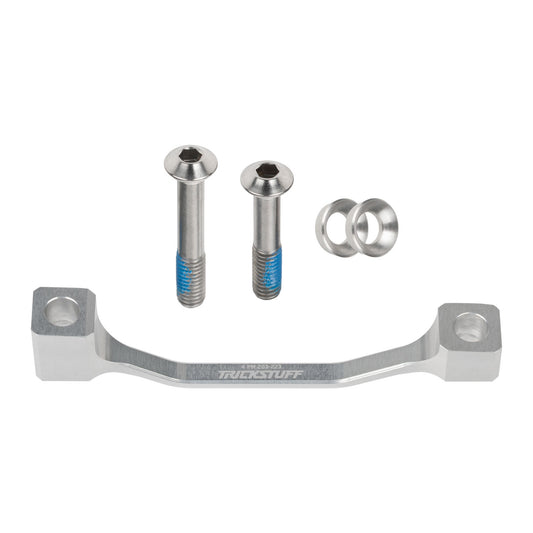 Disc Brake Adapters & Bolts Trickstuff Trickstuff +20 PM 74mm Caliper Adapter PM 203 Silver Dark Gray