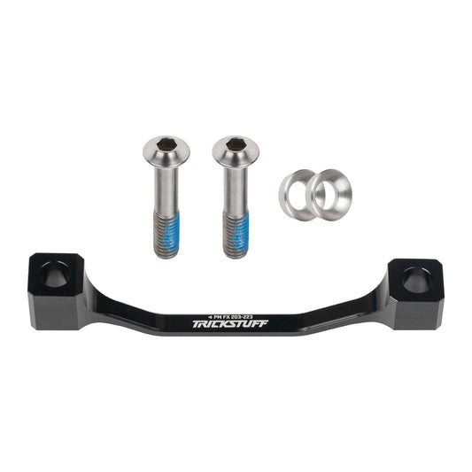 Disc Brake Adapters & Bolts Trickstuff Trickstuff +20 PM 74mm Caliper Adapter PM 203 Fox Black Dark Slate Gray