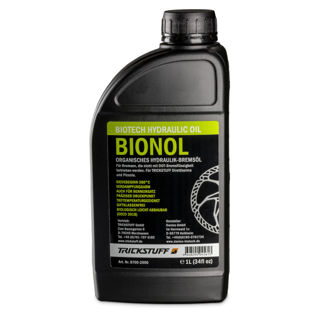 Disc Brake Bleed Kits and Fluids Trickstuff Trickstuff Bionol Brake Fluid 1 Liter Bottle Dark Khaki
