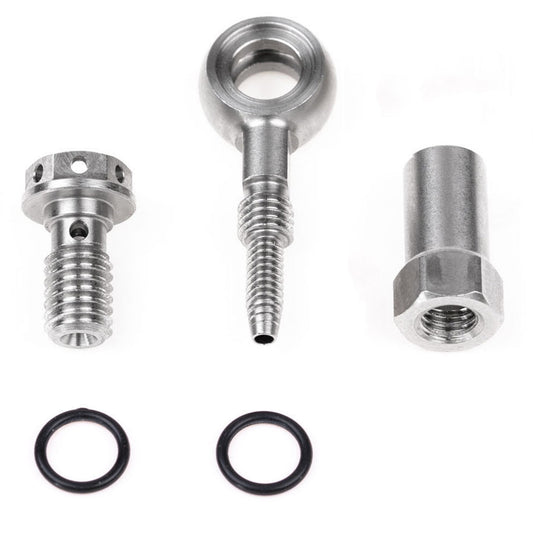 Disc Hose and Parts Trickstuff Trickstuff Banjo Kit For 5mm Goodridge Hose Silver Each Gray