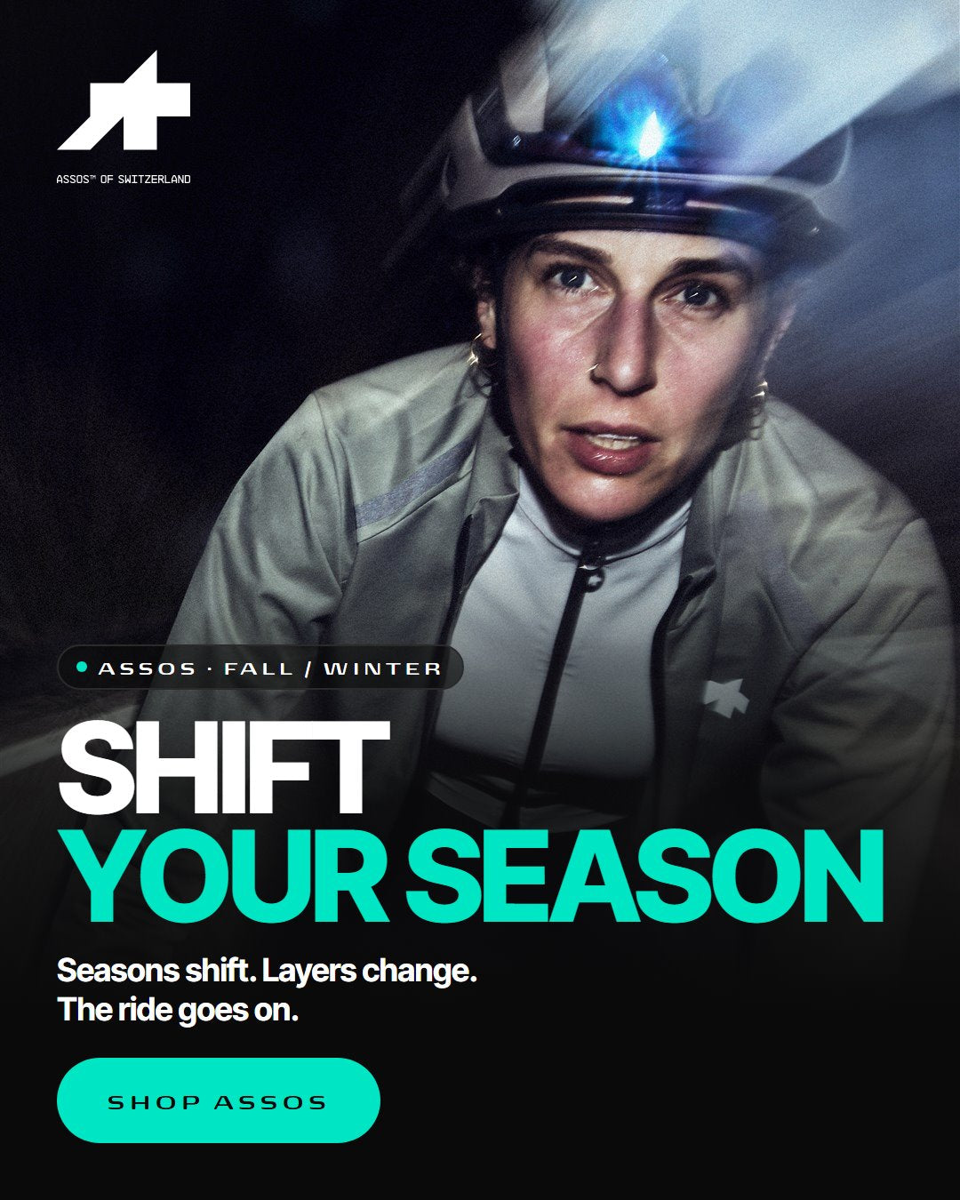 Assos SHIFT: Shift your season. Shop Assos at Dragonspine Cycling