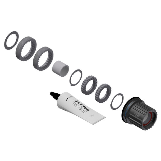 Hub Parts DT Swiss DT Swiss 370 Hybrid Ratchet LN 18t Upgrade Kit MS FH Body Dark Slate Gray